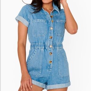 Show me your Mumu denim romper